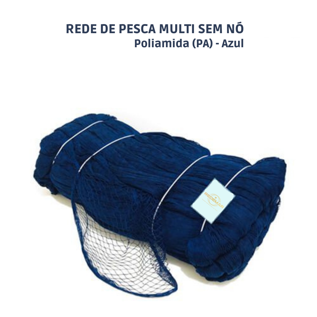 Rede Pesca Multi Mono sem Nó - Poliamida (Azul)