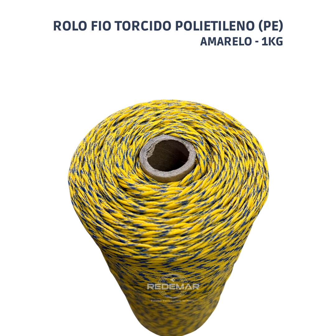 Rolo Fio Torcido Polietileno Amarelo