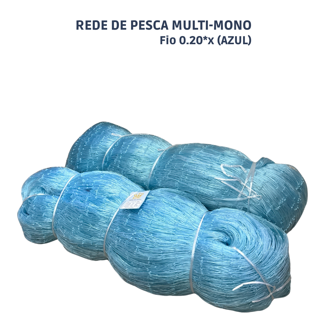 Rede Pesca Multi-Mono - Fio 20*32 (AZUL)