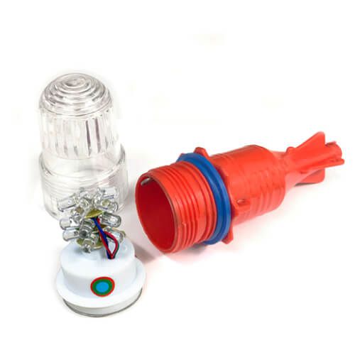 Sinalizador Náutico Pisca Espinhel em Led com Luz Strobo Colorida - 1 pilha D - 3 CORES