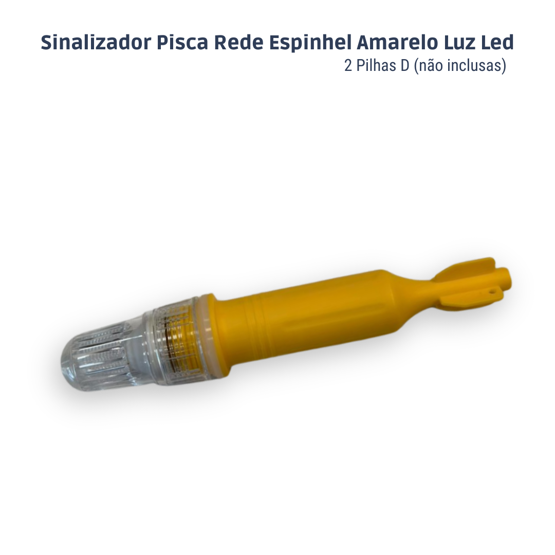 Sinalizador Náutico Pisca Espinhel em Led com Luz Strobo Colorida - 2 pilhas D - 3 cores