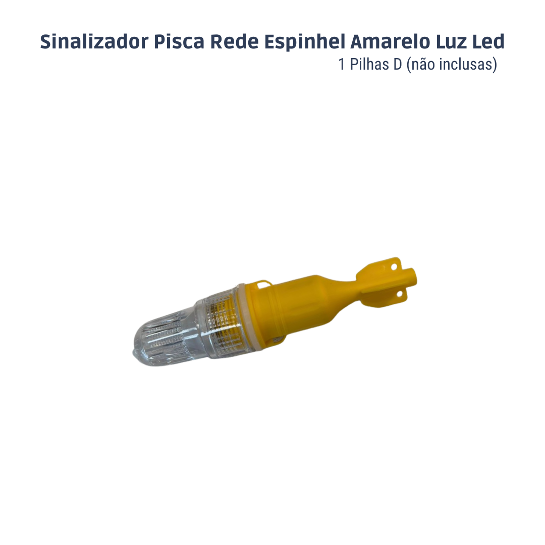 Sinalizador Náutico Pisca Espinhel em Led com Luz Strobo Colorida - 1 pilha D - 3 CORES