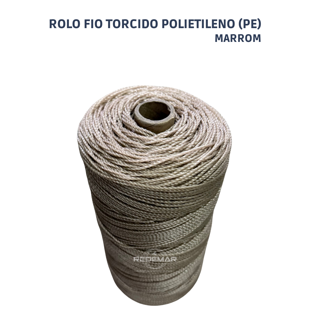 Rolo Fio Torcido Polietileno 500 Gr - Marrom
