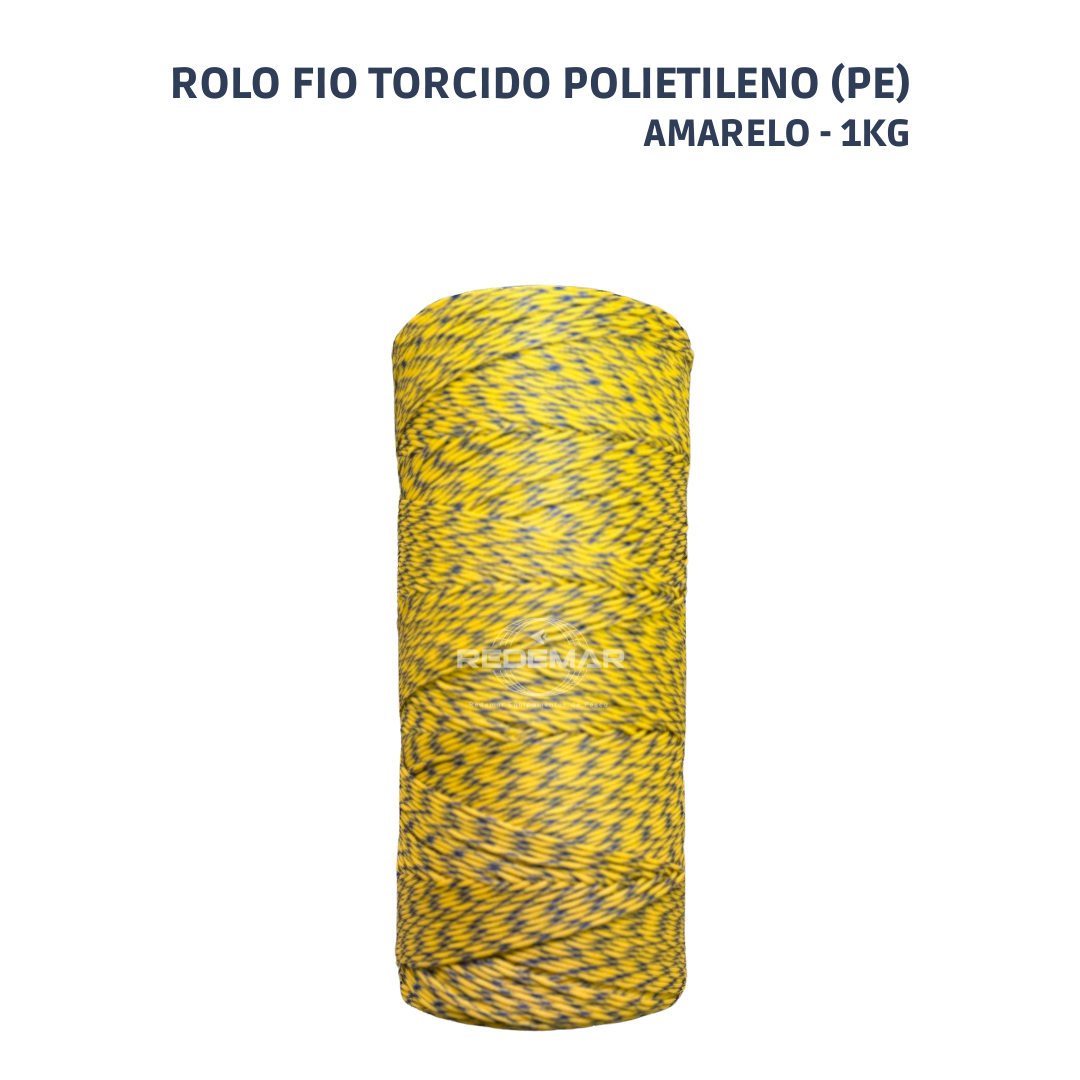 Rolo Fio Torcido Polietileno Amarelo